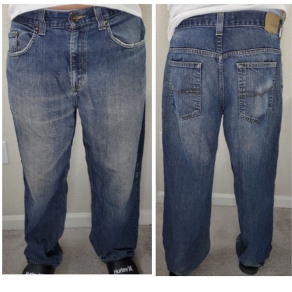 Vintage Anchor Blue Baggy Jeans / Late 1990's & Y2K era - Picture 1 of 9